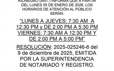 NUEVO HORARIO DE ATENCIÓN